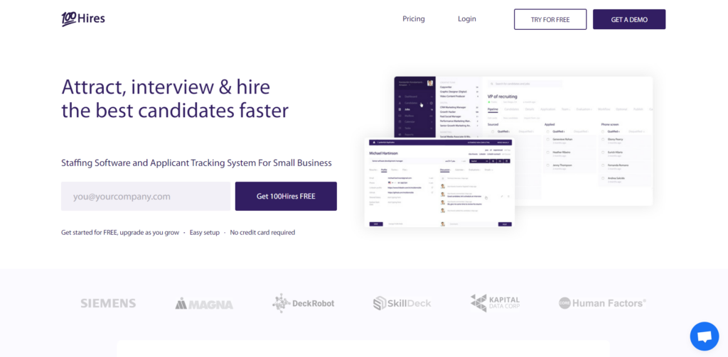 InDepth 100Hires Review Automating Small Business Hiring