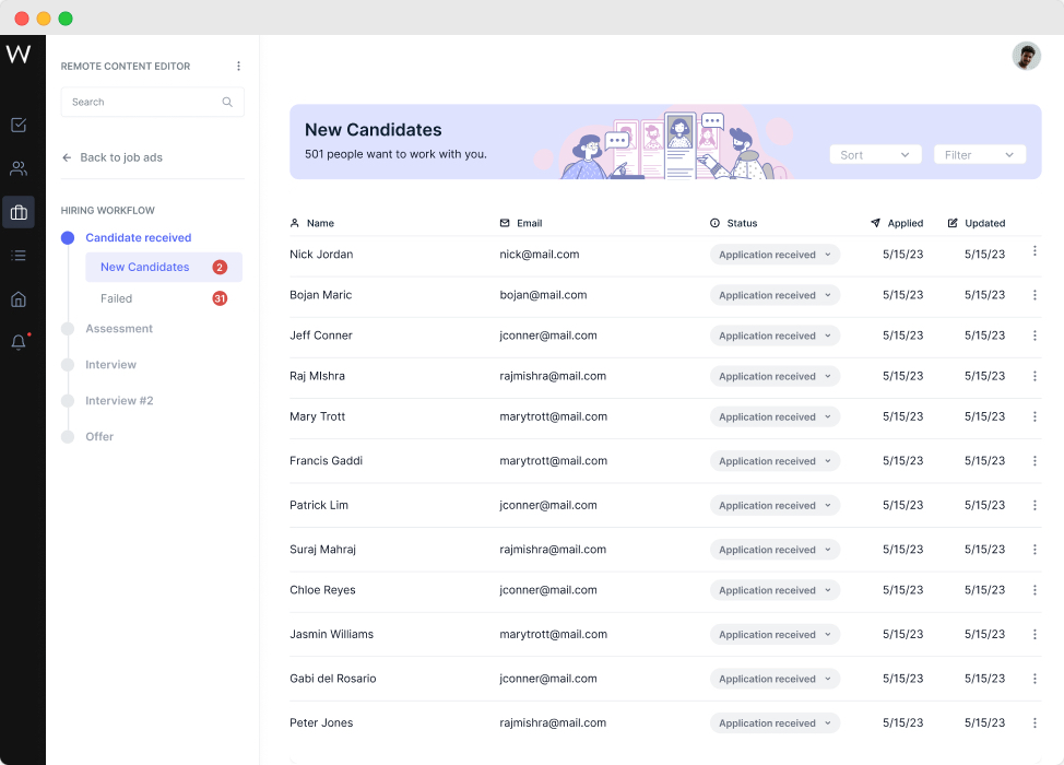 Features - Hiring Portal